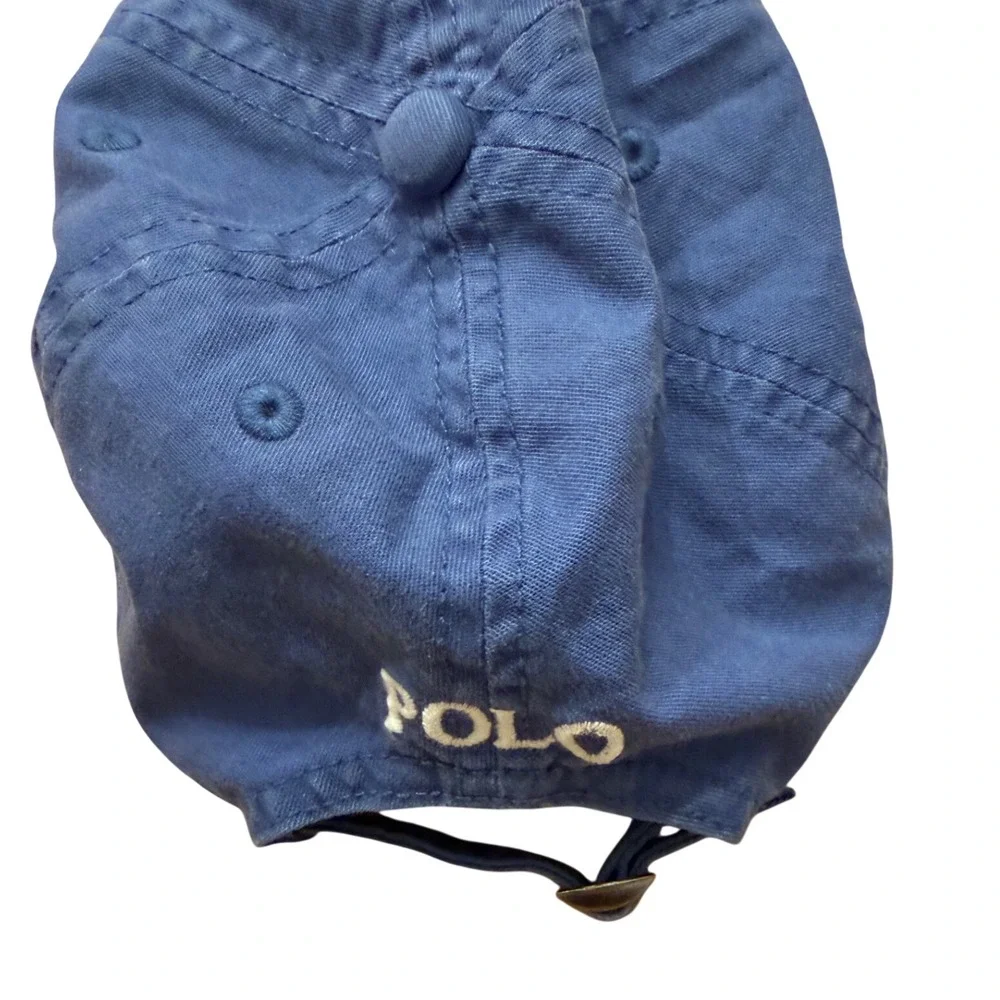 Polo Ralph Lauren Boys Blue Big Pony Baseball Cap Hat One Size 8-20 Adjustable